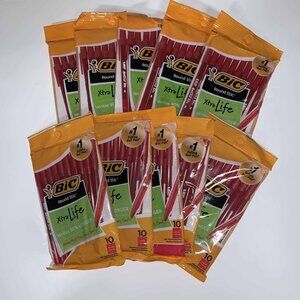 BIC Round Stic Xtra Life Ballpoint Pens, Red ink 100pcs, 10pk